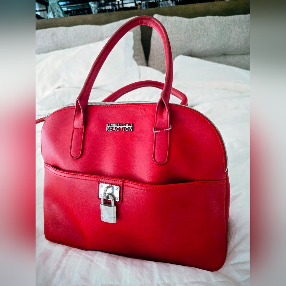 Kenneth Cole Reaction Satchel With Silver Trim